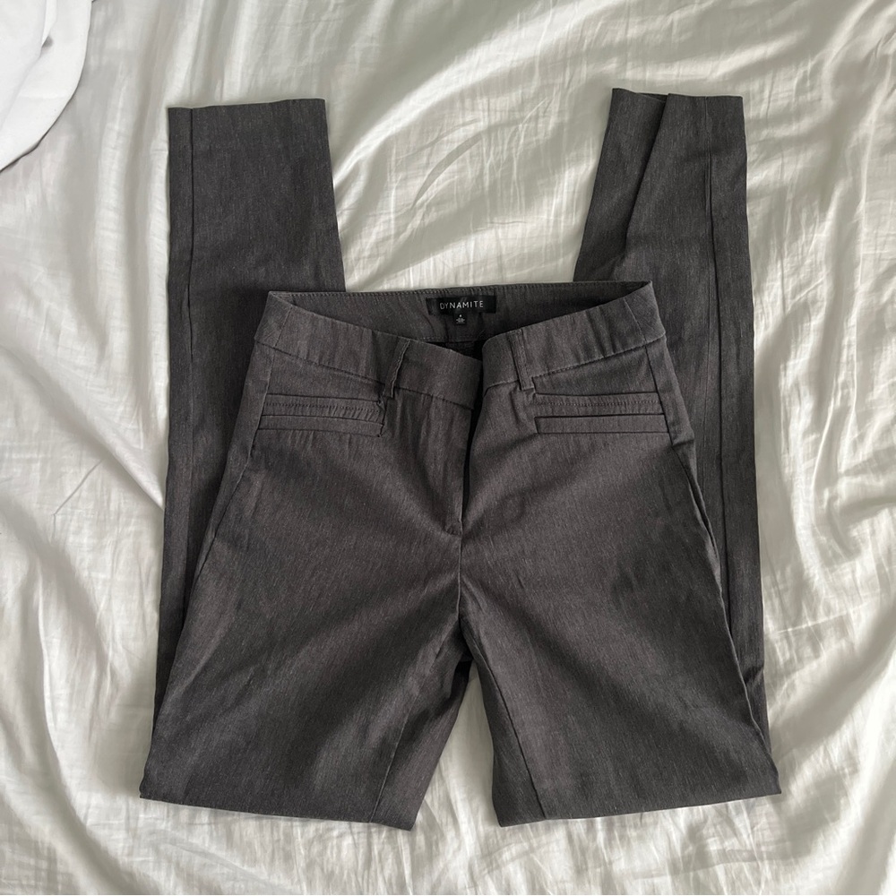 dynamite: grey slim fit pants
